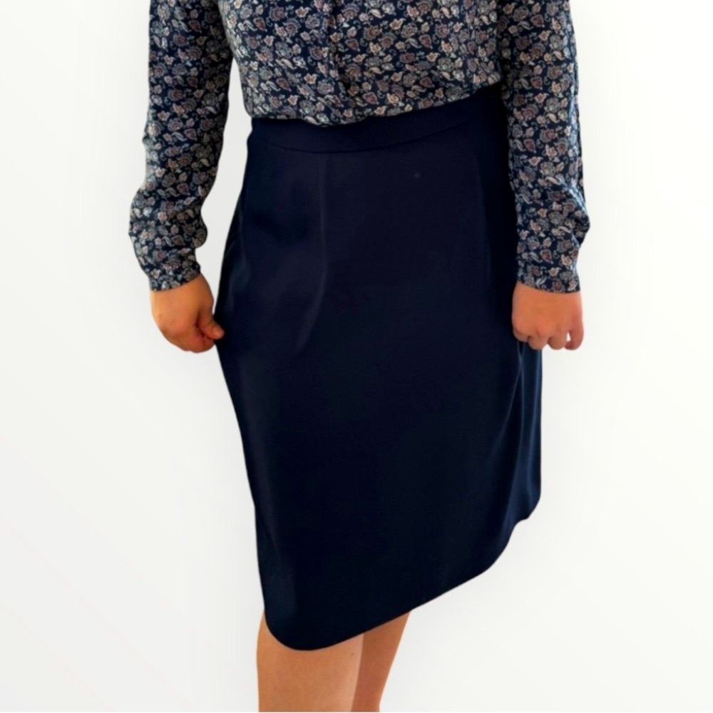 ❤️Classic Navy Blue Retro Chic Pencil Skirt